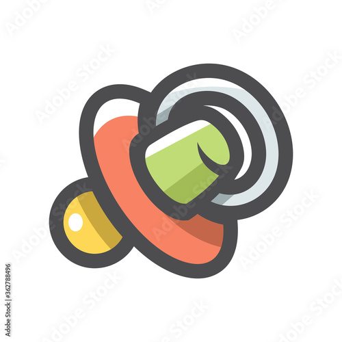 Baby nipple sweet toy Vector Cartoon illustration