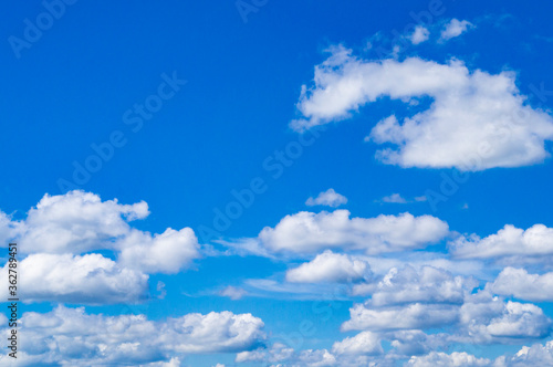 Blue sky with white clouds movement in the sky