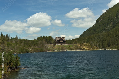 Wallpaper Mural Poland Tatra Mountains. Hostel at Morskie Oko. Spring in the Tatras. Torontodigital.ca