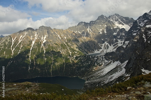 Poland Tatra Mountains. View of Rysy from the trail to Szpiglasowa Przełecz.
