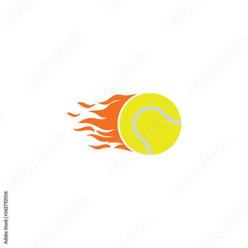 tennis ball logo , sport logo vector