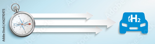 Compass 3 Arrows H2 Hydrogen Car Header