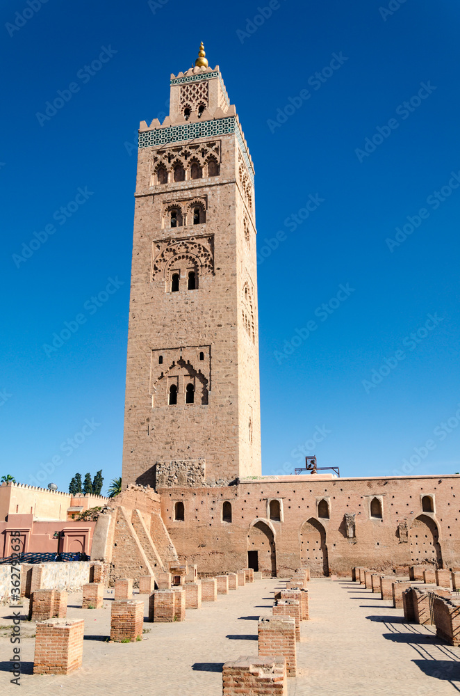 Minarett der Koutoubia Moschee in Marrakesch