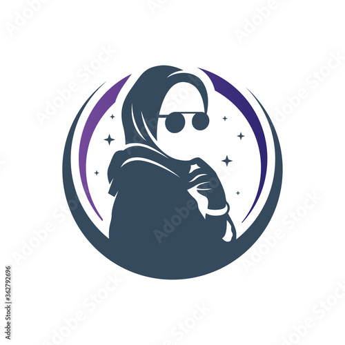 Muslim hijab fashion logo