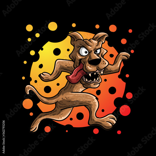 mad dog vector illustration