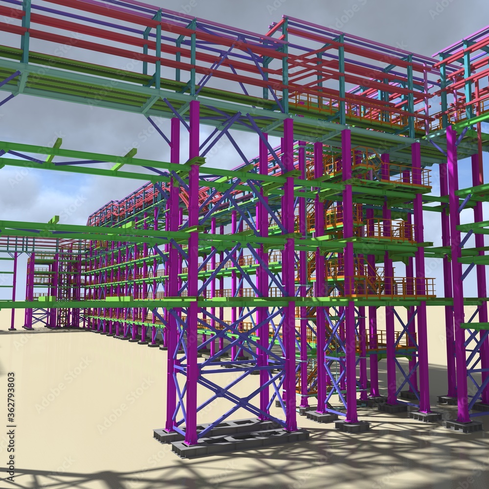 Structural BIM Model Of A Large Industrial Building Presentation Of structural-bim-model-of-a-large-industrial-building-presentation-of