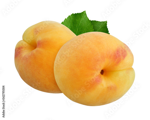 apricots isolated on a white background with clipping path.