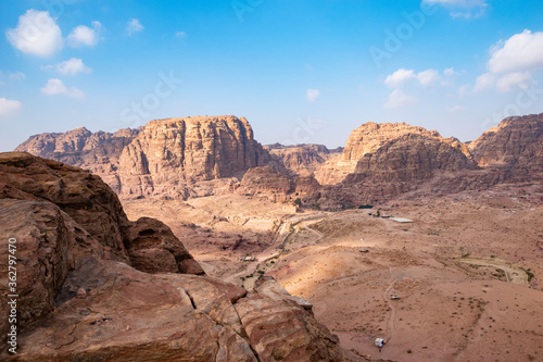 Jordan desert rocks  next to the petra canyon