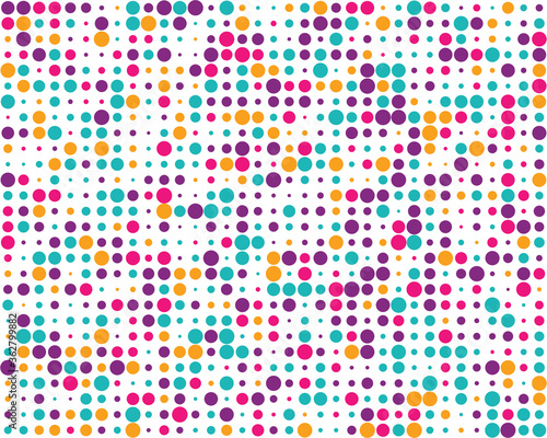 Pattern with random colorful dots, Seamless background 