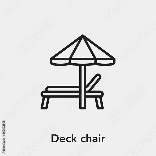 deck chair icon vector sign symbol