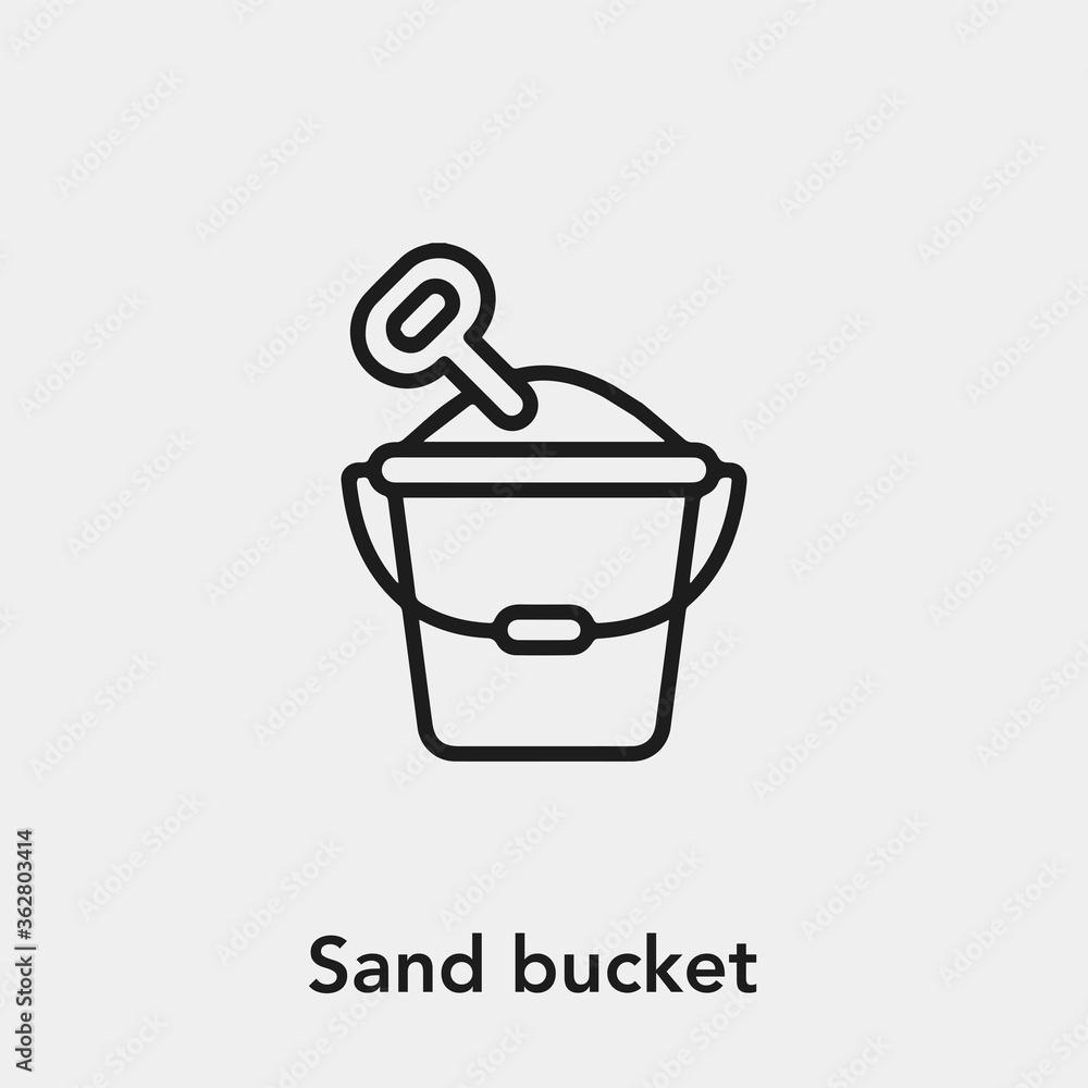 sand bucket icon vector sign symbol sand bucket icon vector sign symbol