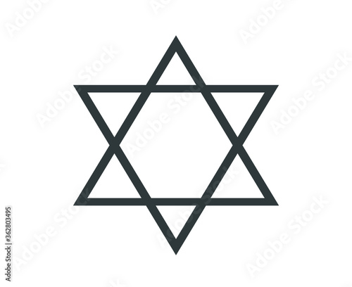 Jewish star of David. David star icon. Vector jewish star. 