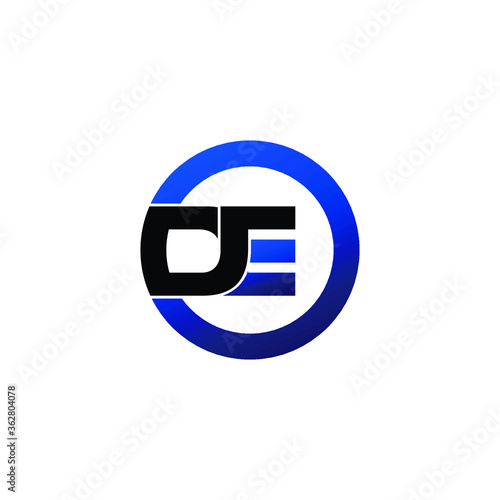 Letter DE logo icon design vector. monogram logo vector illustration