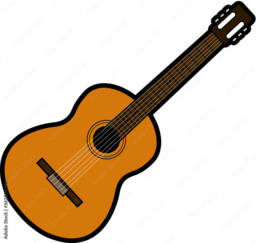 Fototapeta premium acoustic guitar isolated on white