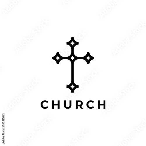 church logo vector icon illustration