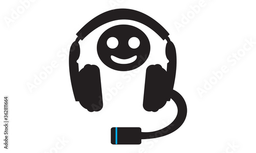 Customer helpline icon. vector graphics 