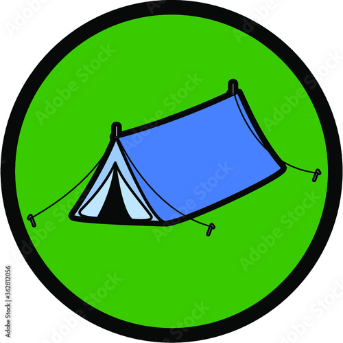 tourist tent icon