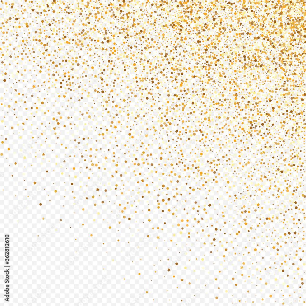 Yellow Sequin Bright Transparent Background. 