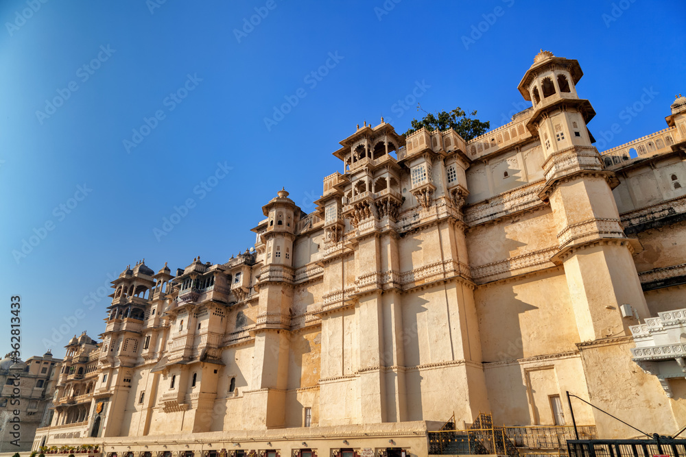 Udaipur. Rajasthan. India – December 30, 2014 : An External view