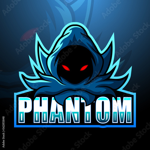 Phantom mascot esport logo design