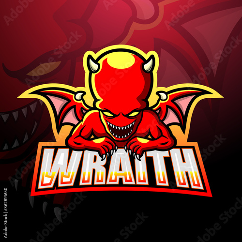 Wraith mascot esport logo design