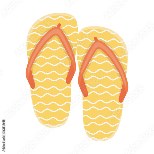 flip flops accessory fashion isolated design icon