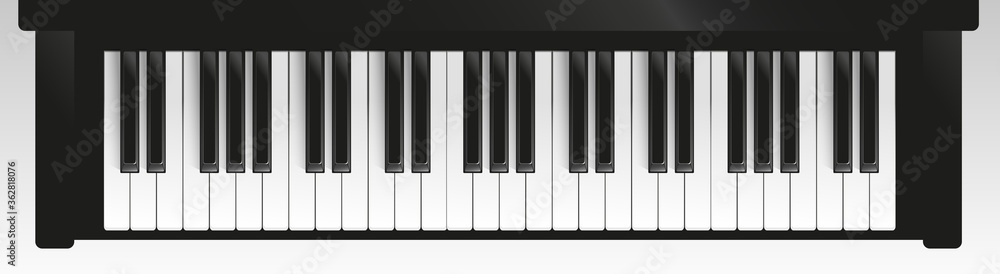 Vector illustration. Piano. Top view. Vector illustration. Piano. Top view.