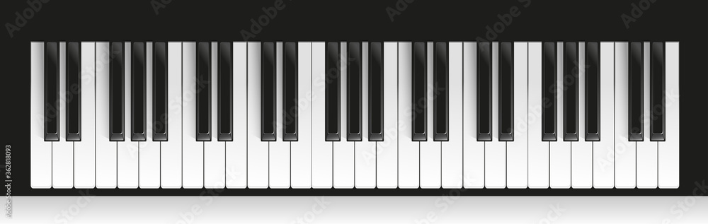 Vector illustration. Piano. Top view. Vector illustration. Piano. Top view.