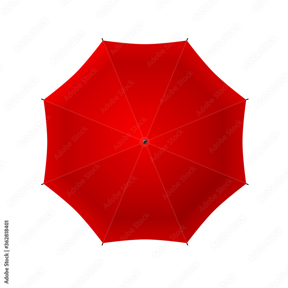 Vector illustration. Umbrella. Top view.