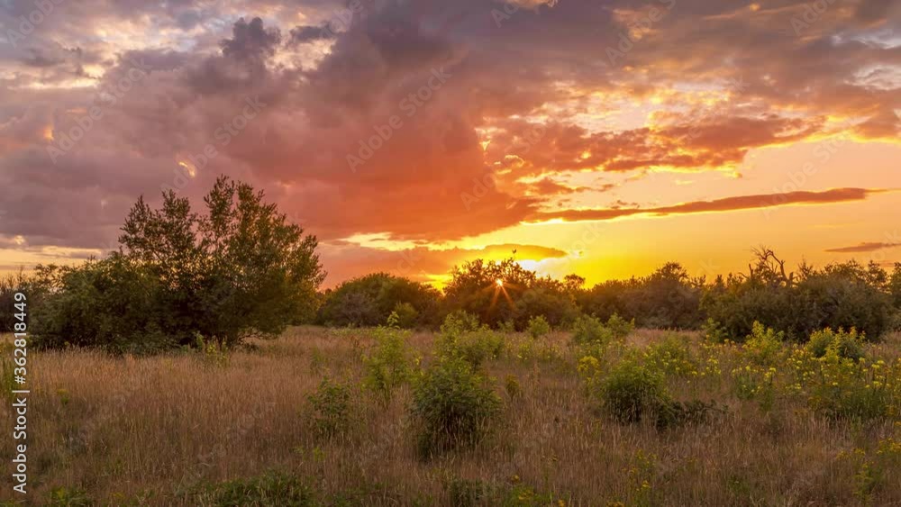 4k time lapse of a beautiful sunset at golden hour above a meadow in Mörfelden-Walldorf, not far away from Frankfurt, Germany. 4k time lapse of a beautiful sunset at golden hour above a meadow in Mörfelden-Walldorf, not far away from Frankfurt, Germany.