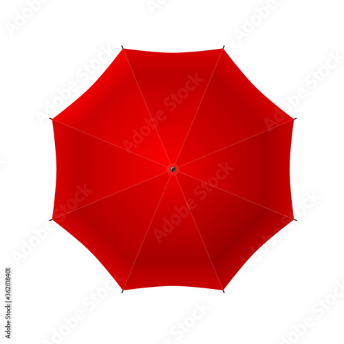 Vector illustration. Umbrella. Top view.