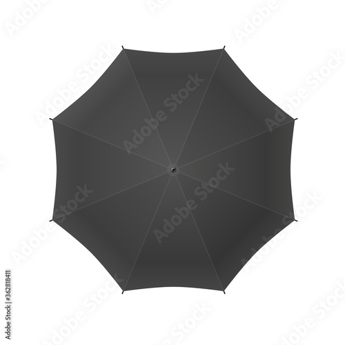 Vector illustration. Umbrella. Top view.