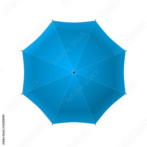 Vector illustration. Umbrella. Top view.