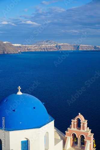 サントリーニ島、イアの青いドーム4