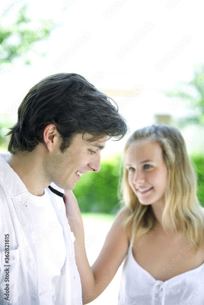 Man and woman spending time together Man and woman spending time together