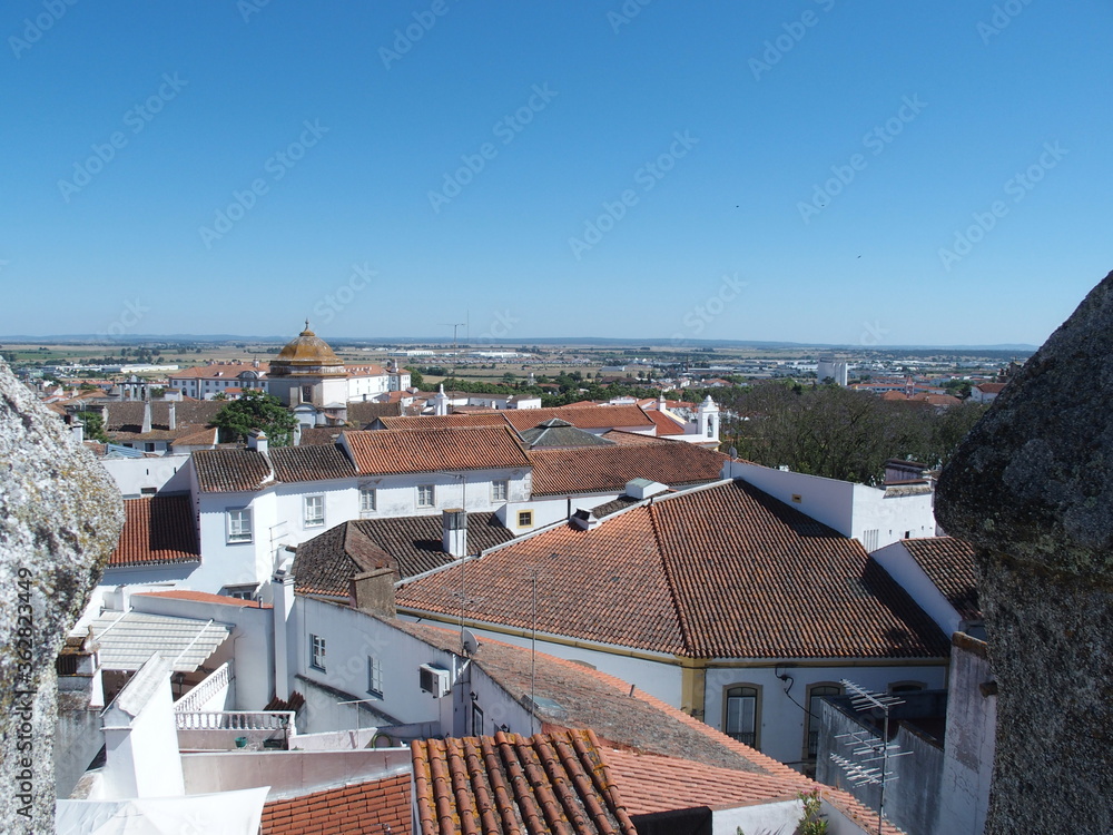 Blick von der Kathedrale auf Evora Portugal