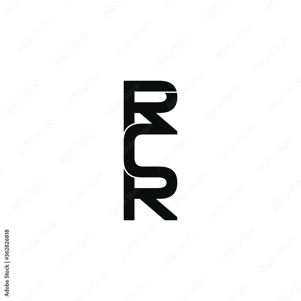 rcr letter original monogram logo design rcr letter original monogram logo design