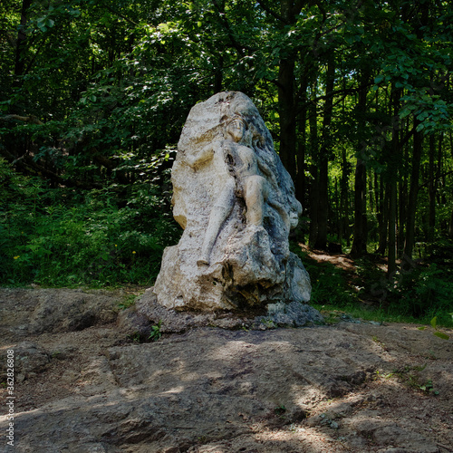 Travetine rock in the Vihorlat mountains forest by Ladislav Stano, Slovakia photo