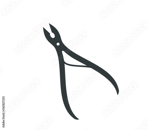 Nail clipper icon.  Nail cutter vector illustration. 