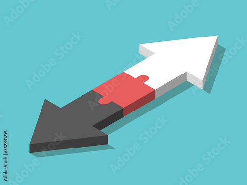 Opposite arrows, common puzzle
