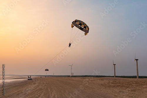 Landscape and activities of locals in Kutch Gujarat India
