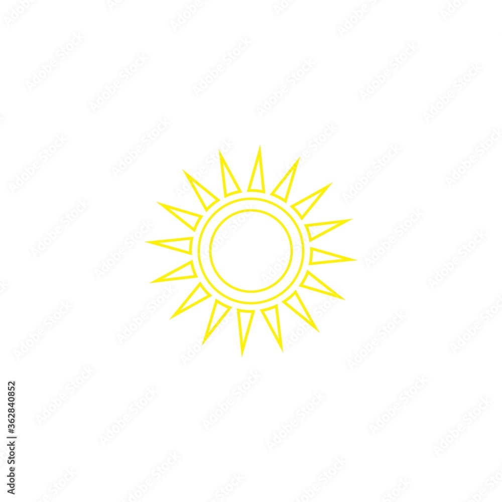 Fototapeta premium sun ilustration logo vector icon