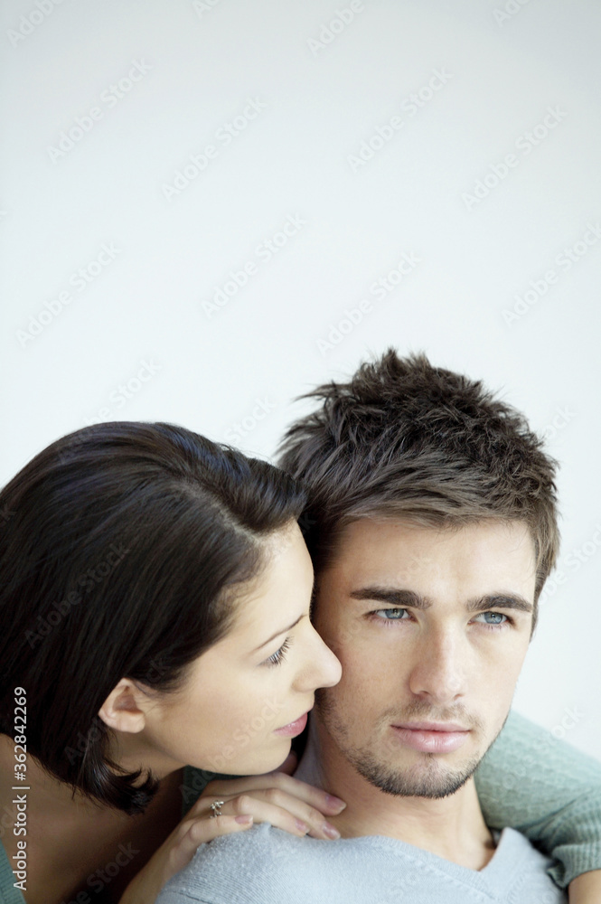 Woman talking to her boyfriend Woman talking to her boyfriend