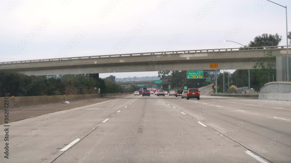 Driving highway in California in 4K slow motion 60fps Driving highway in California in 4K slow motion 60fps