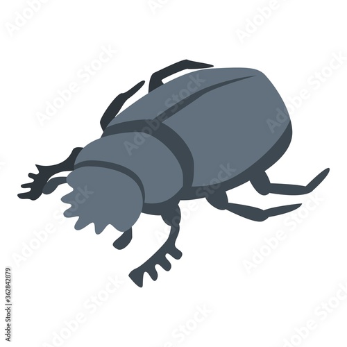 Forest scarab icon. Isometric of forest scarab vector icon for web design isolated on white background
