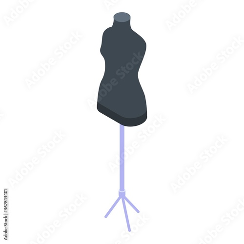 Plastic mannequin icon. Isometric of plastic mannequin vector icon for web design isolated on white background