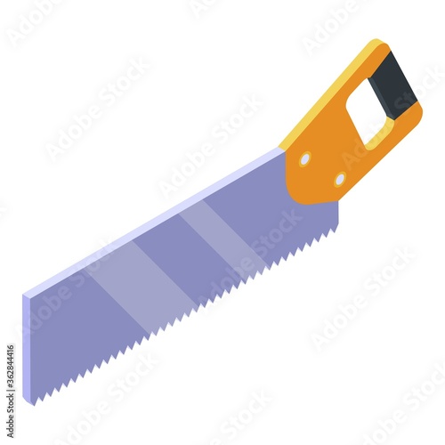 Home saw icon. Isometric of home saw vector icon for web design isolated on white background
