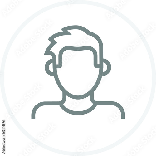 Male avatar icon. Simple man avatar vector icon. Sign and symbol for web logo mobile app UI. Pixel Perfect.