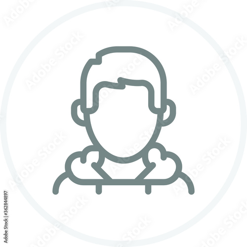 Male avatar icon. Simple man avatar vector icon. Sign and symbol for web logo mobile app UI. Pixel Perfect.