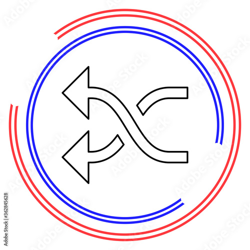 shuffling vector icon